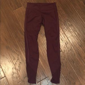 Lululemon Maroon Full length leggings